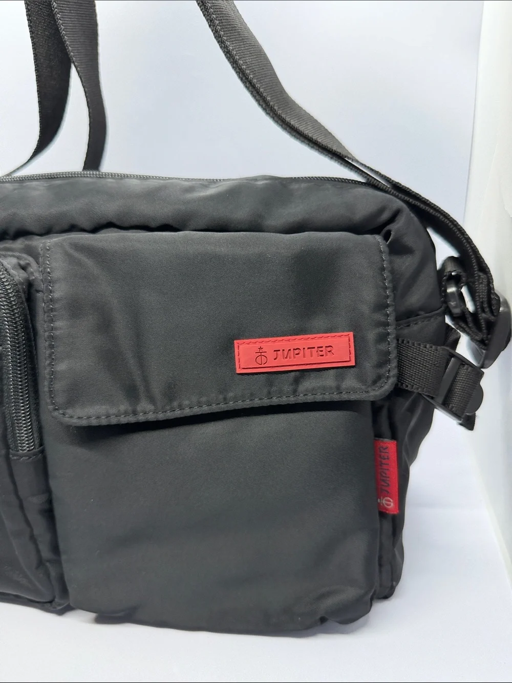 Black Men's Compact Messenger Bag
